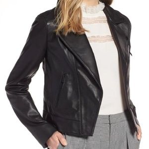HALOGEN black leather jacket